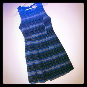 Blue and black dress